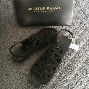 NWTO Black Sandals by Christian Siriano